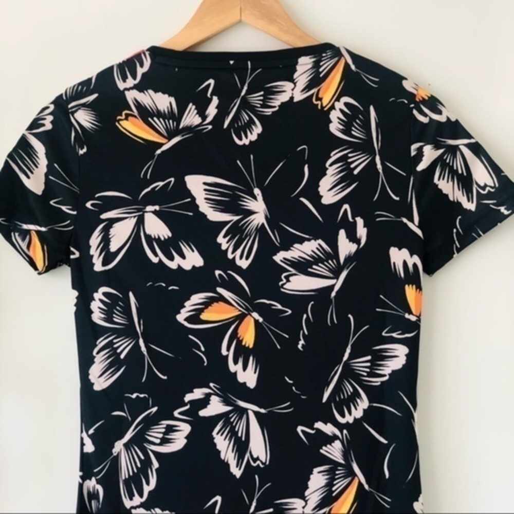 adidas x Farm Rio Black Butterfly Print Dress Size XS Brazilcore Athleisure Boho - Picture 6 of 14